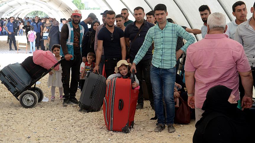 Syrians returning to their country, in Kilis, Türkiye, June 8, 2018 (AA Photo)