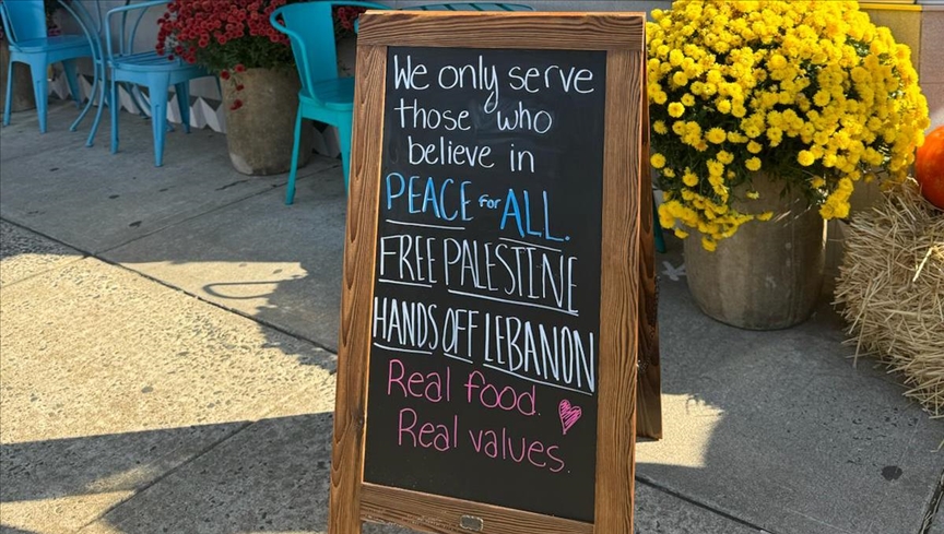 A sign outside Turkish Baklava Lady’s bakery in Englishtown reads, 