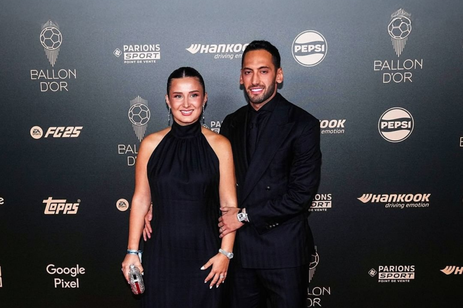 Hakan Calhanoglu attends the Ballon d
