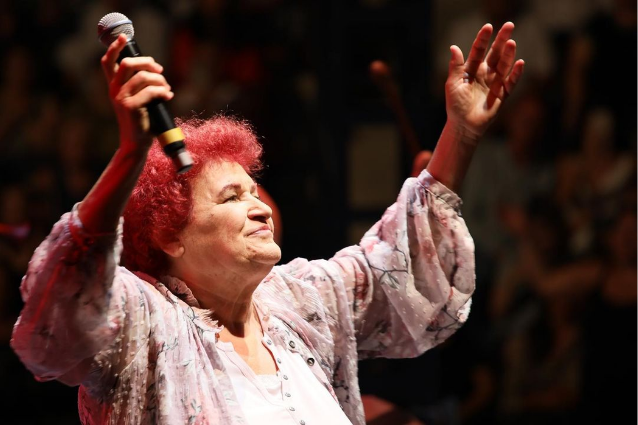 People filled Harbiye open air thetre to enjoy Turkish folk icon Selda Bagcan