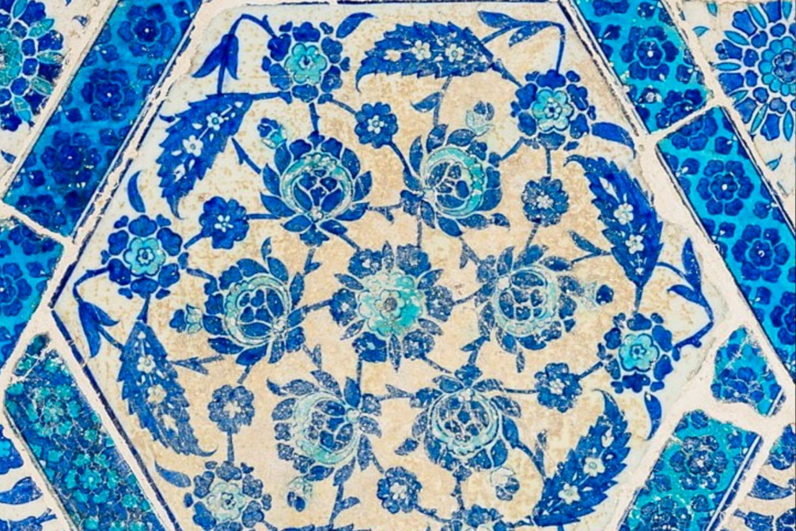 Visitors can discover Zeyrek Cinili Hamam’s recovered blue-white Iznik tile fragments with thirty-seven unique designs in the museum, Istanbul