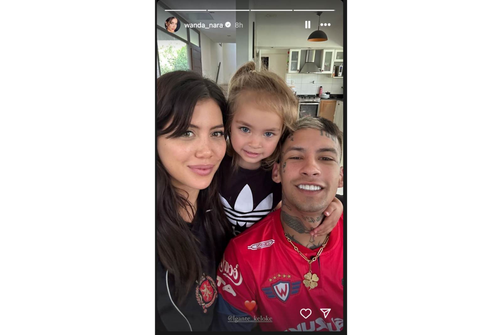 wanda nara, l-gante, daughter