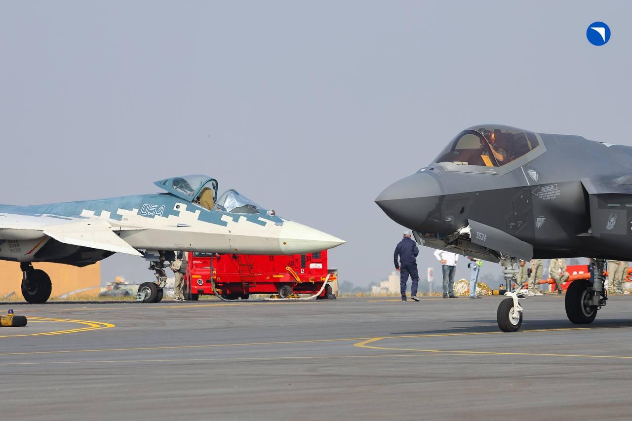Russian and American fighter jets join India's biggest air show, The Aero India 202,5, for the first time in New Delhi, India, Feb. 10, 2025. (AA Photo)