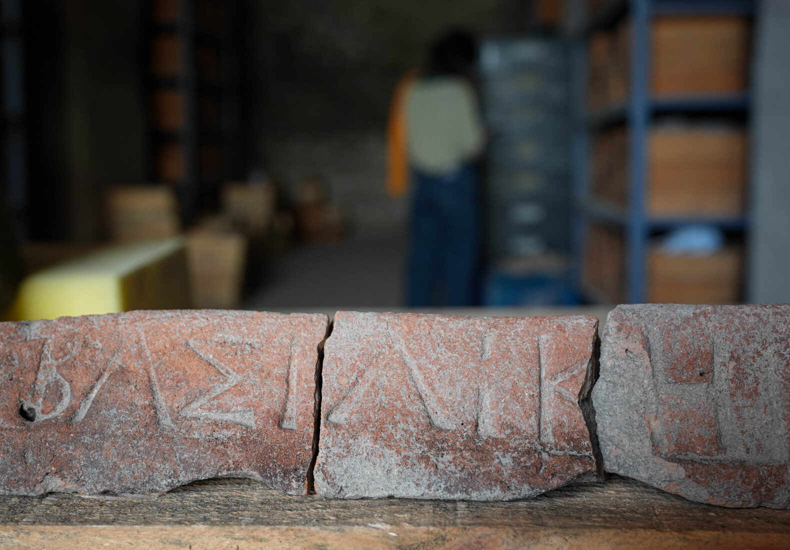 Roof tile inscribed with 
