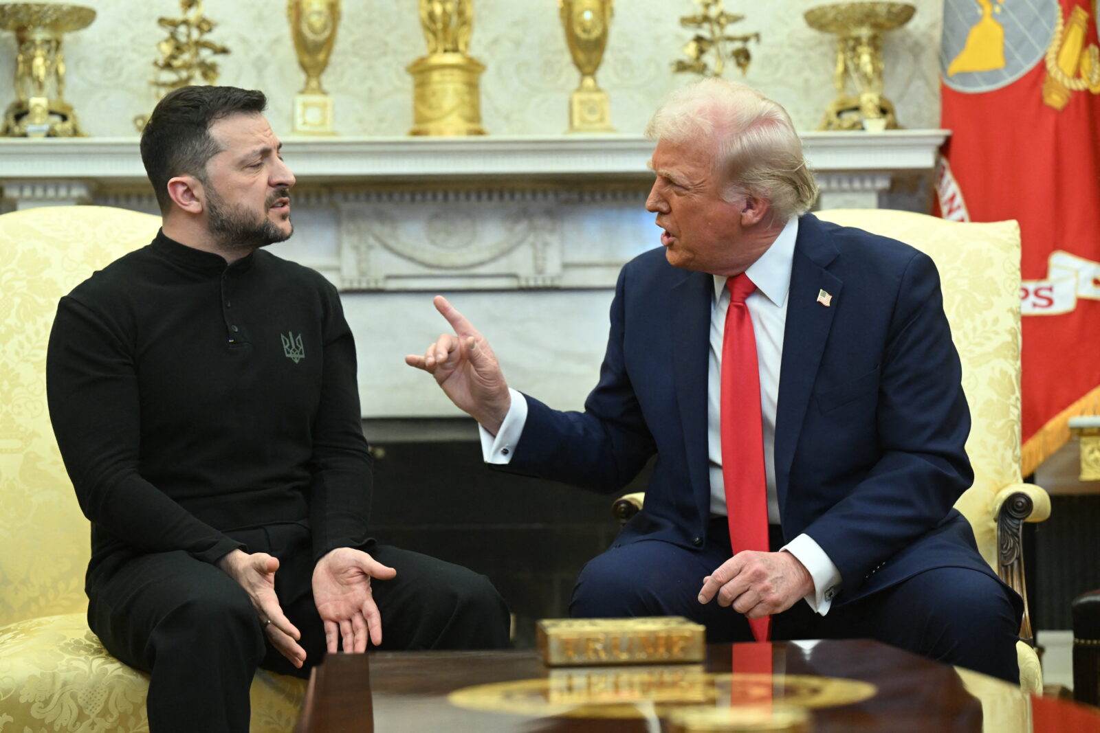 Photo shows U.S. President Donald Trump and Ukraine