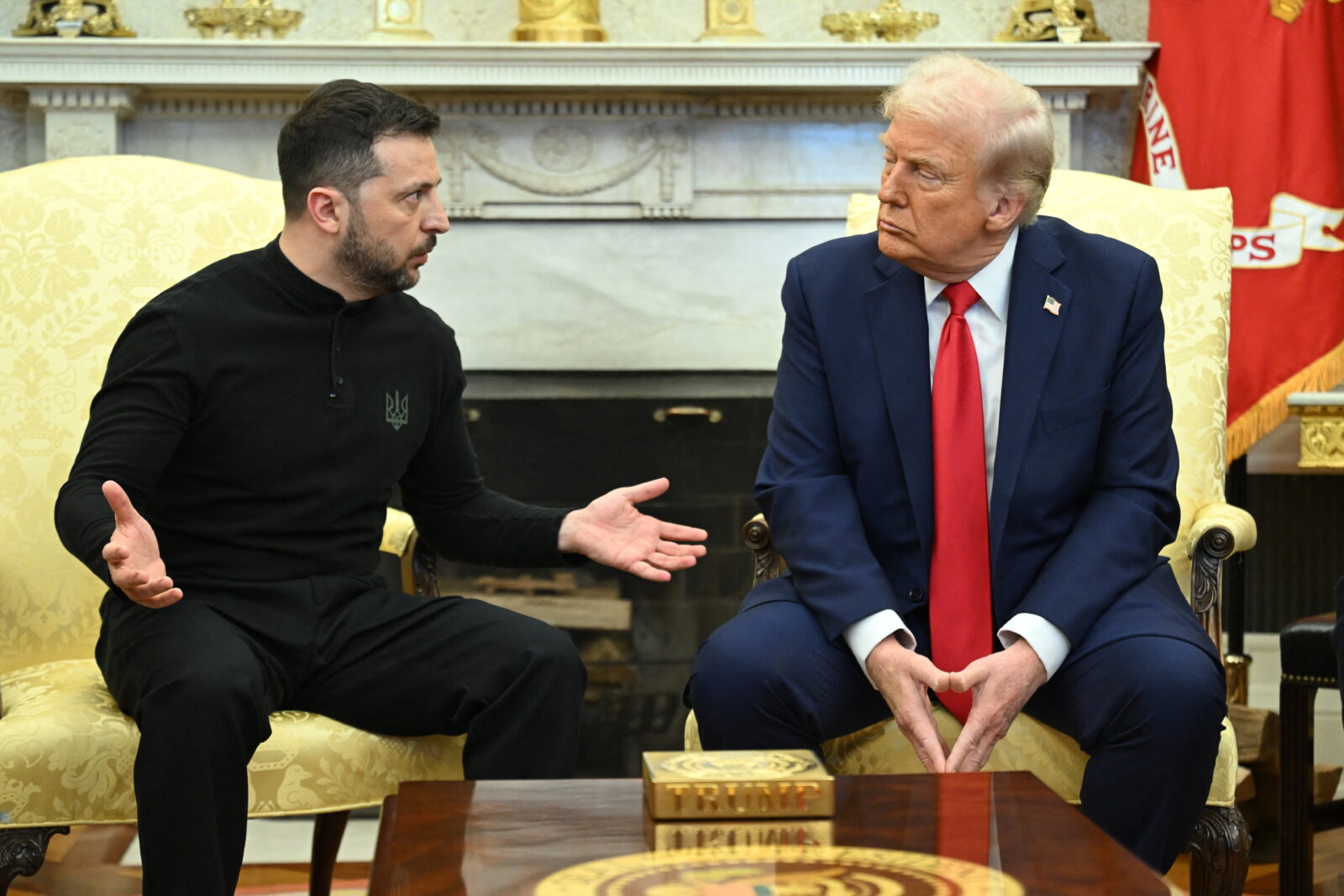 Photo shows U.S. President Donald Trump and Ukraine