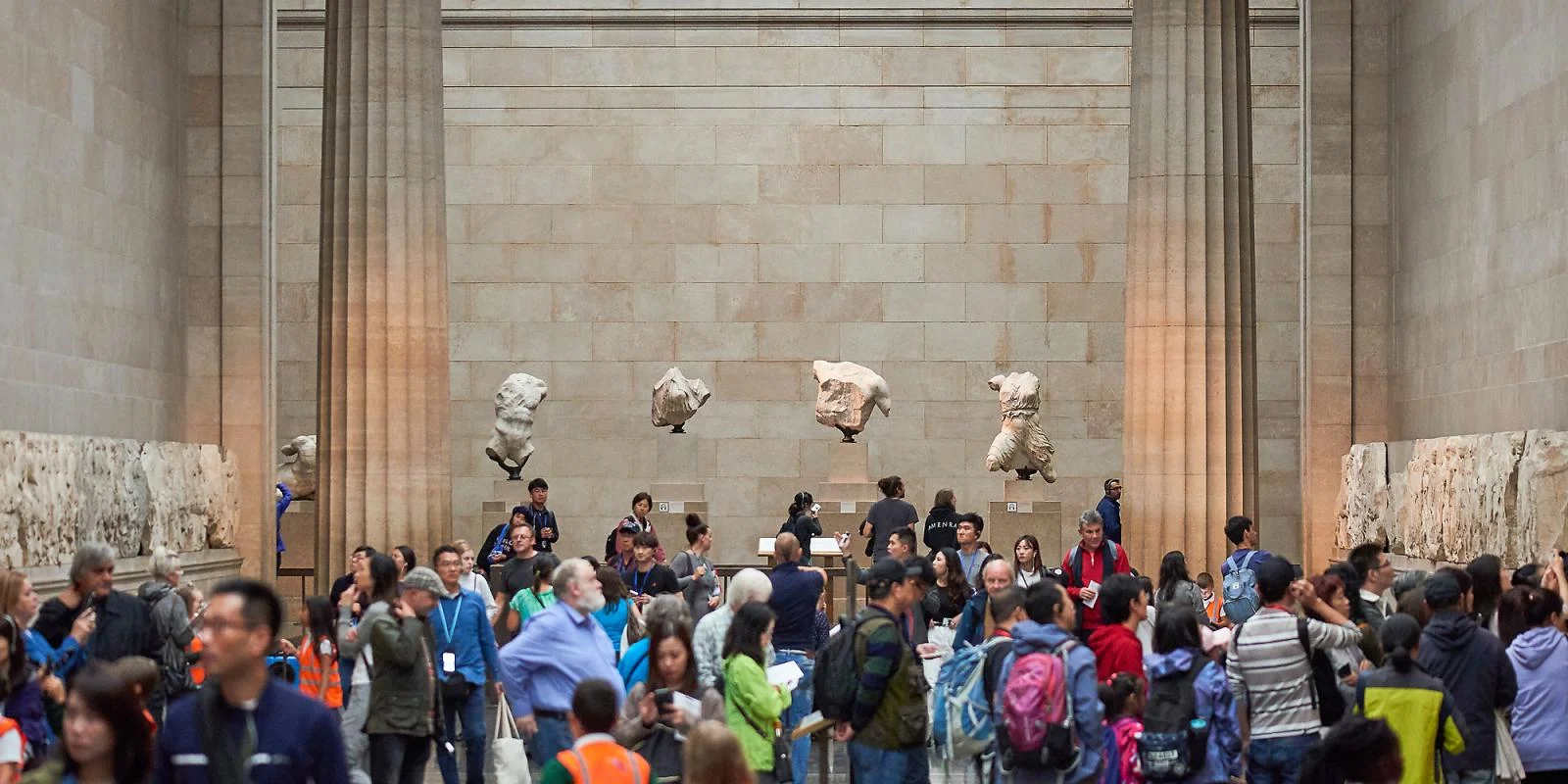 A significant artifact displayed at the British Museum, part of an artistic masterpiece that Greek authorities seek to reunite at the Acropolis.