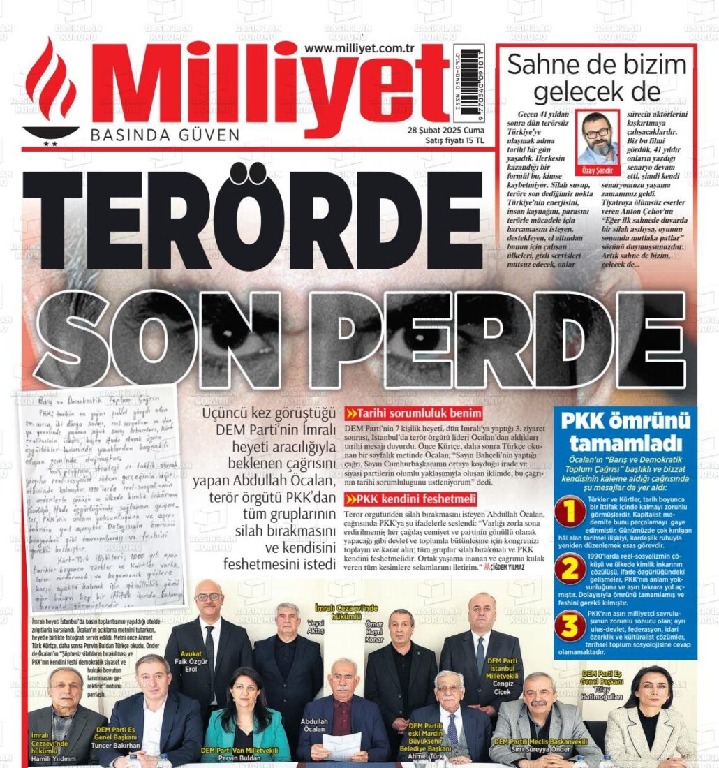 How Turkish media covered Ocalan's historic call for PKK terrorist group dissolution