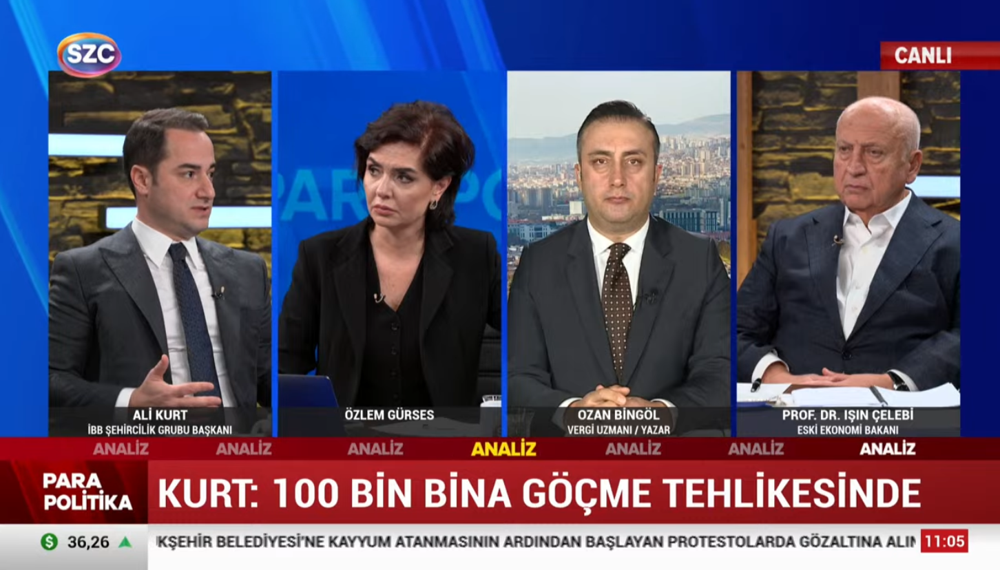 A live broadcast of the Turkish news program 