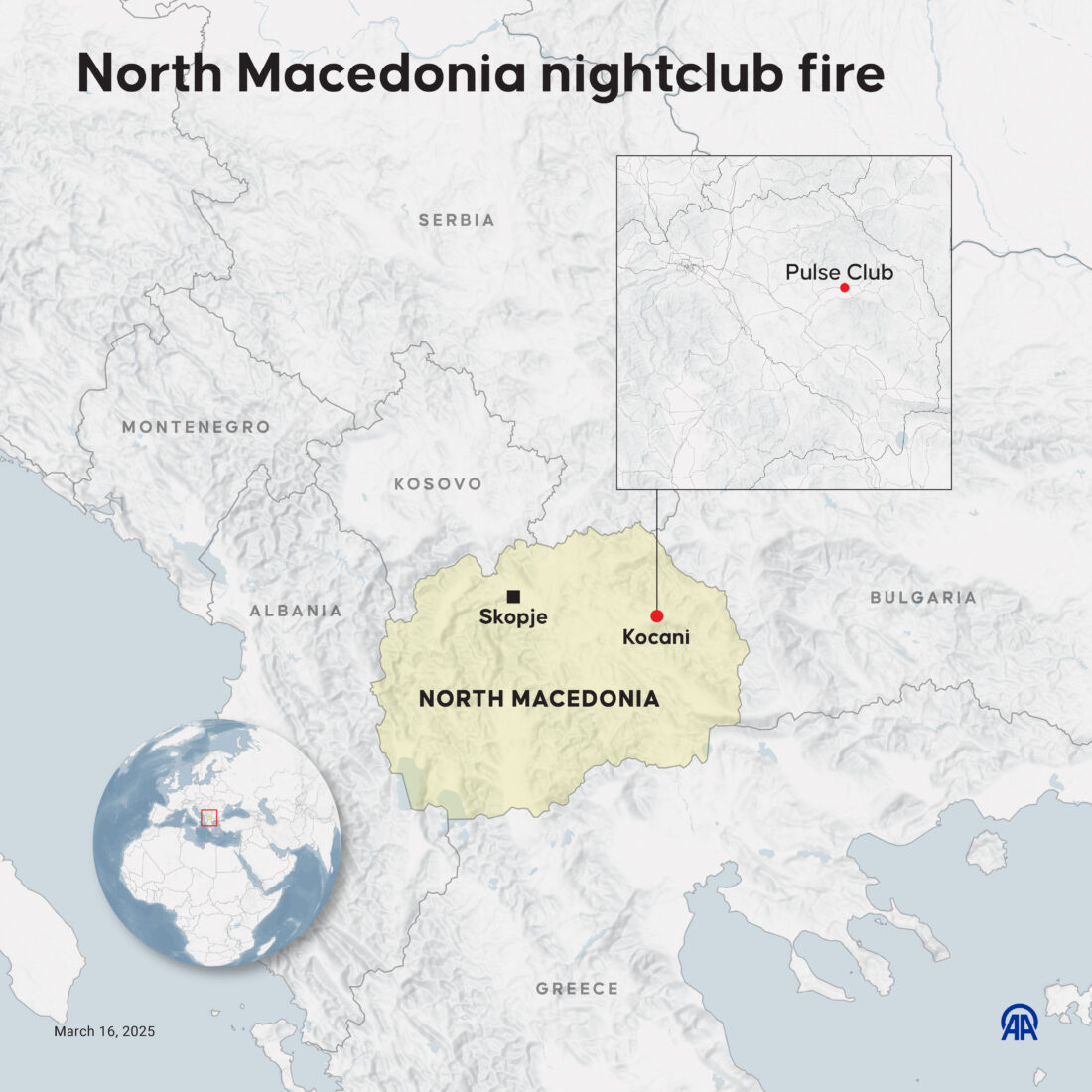 Türkiye offers condolences to North Macedonia after deadly nightclub fire