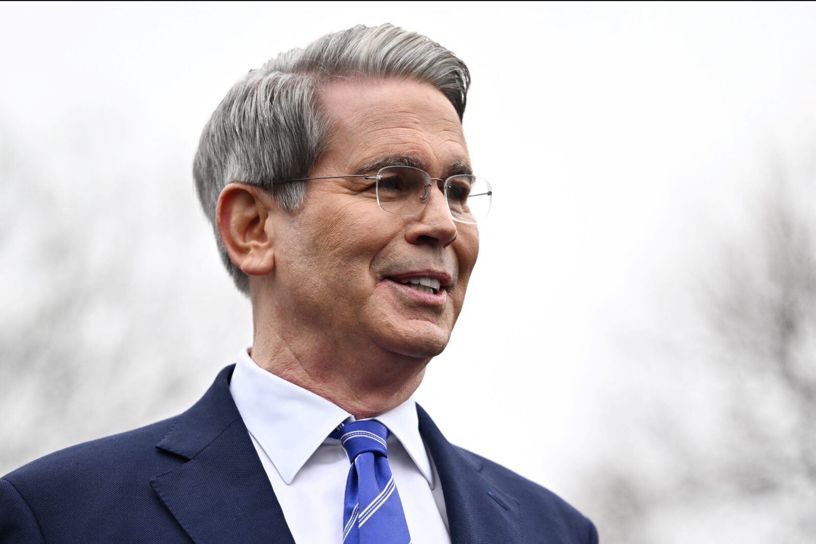 US Treasury Secretary Scott Bessent smiles