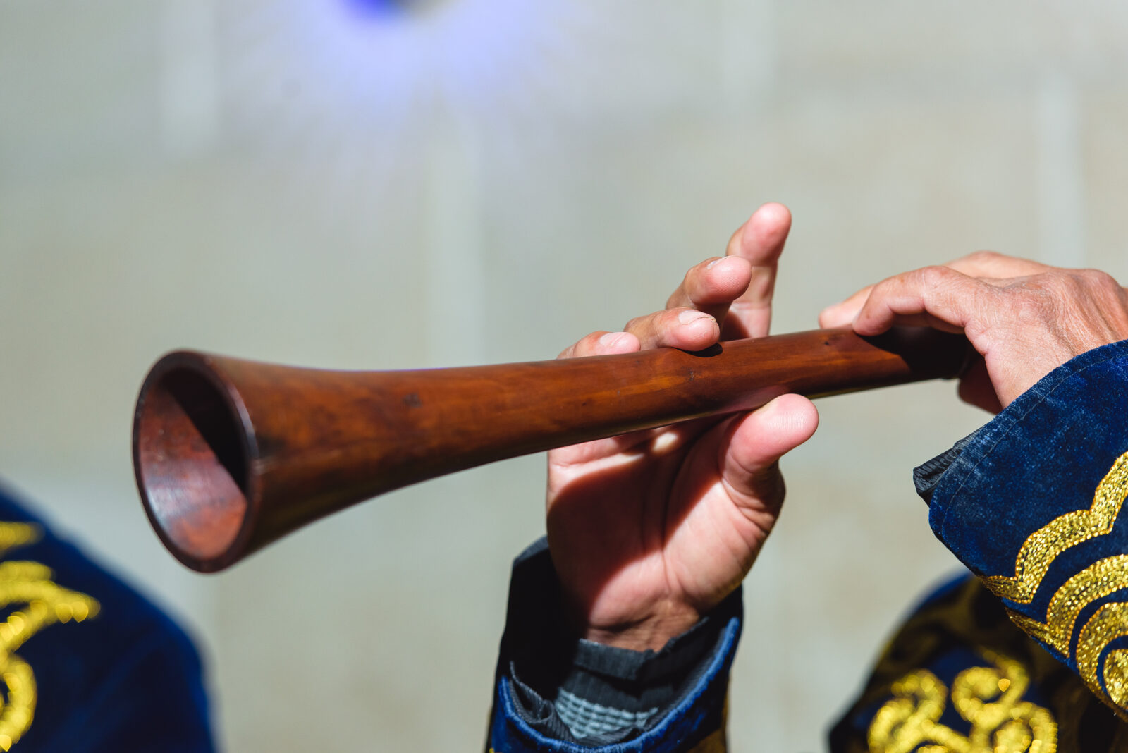 Traditional Zurna instrument being played at a wedding.