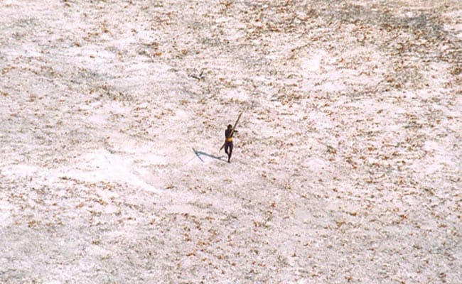 Tribesperson photographed at the North Sentinel island