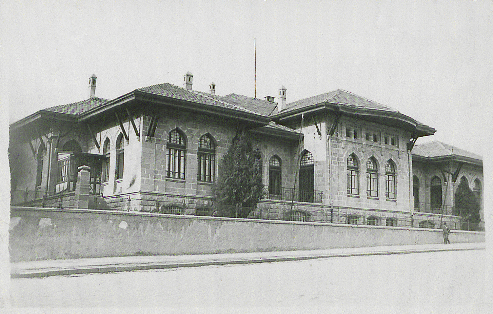 First Grand National Assembly building seen from Ulus Square, Ankara, 1896.