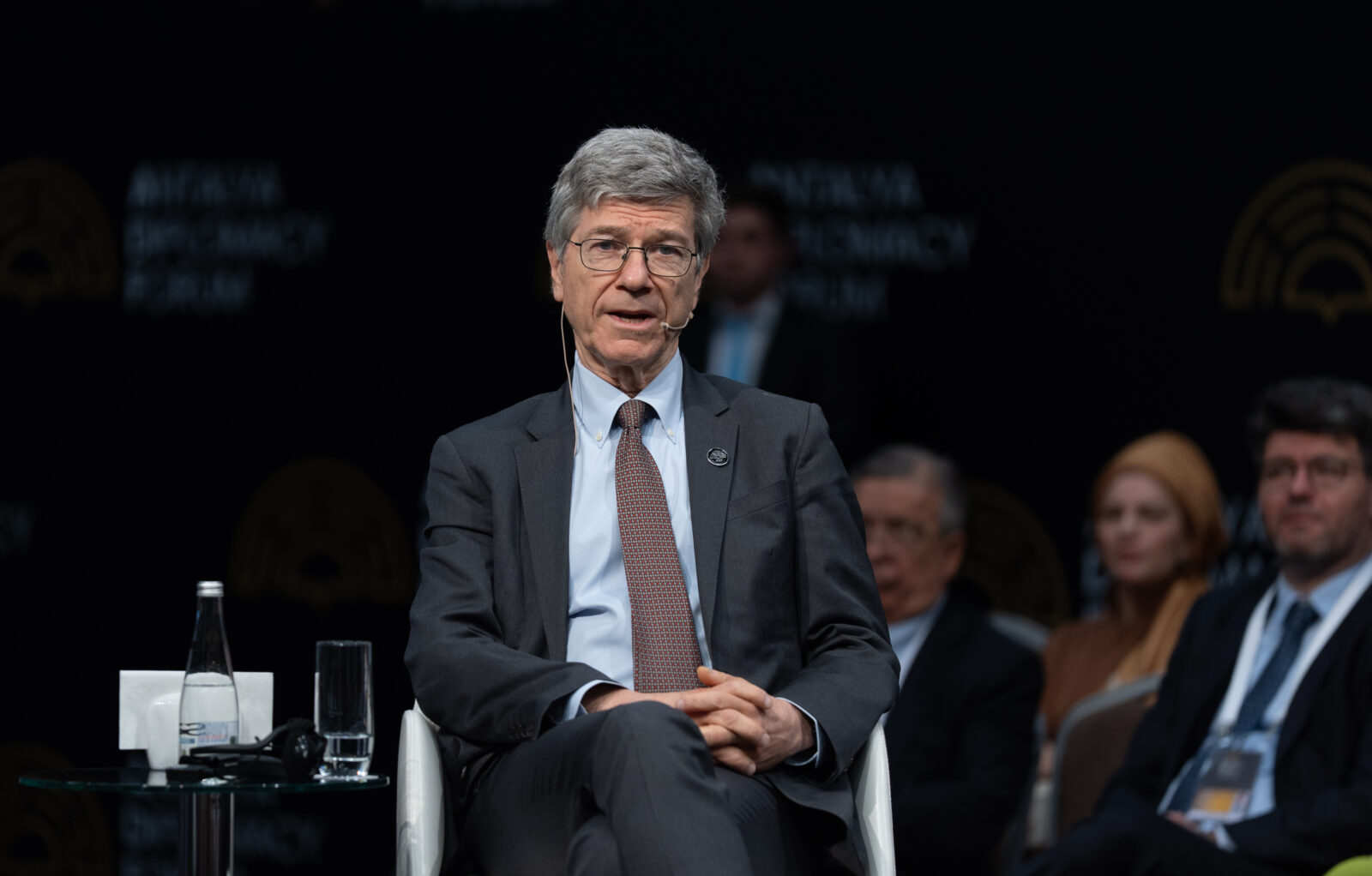President of the UN Sustainable Development Solutions Network Jeffrey Sachs speaking at the 4th Antalya Diplomacy Forum
