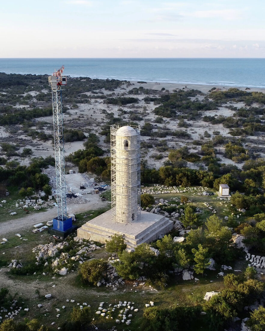 Restoration of the 26-meter-long, 2,000-year-old Patara Lighthouse