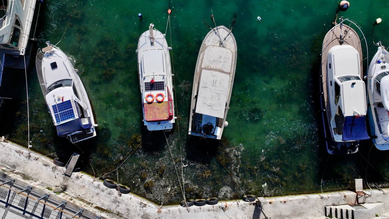 Mucilage seen on the sea surface at Beykoz coast