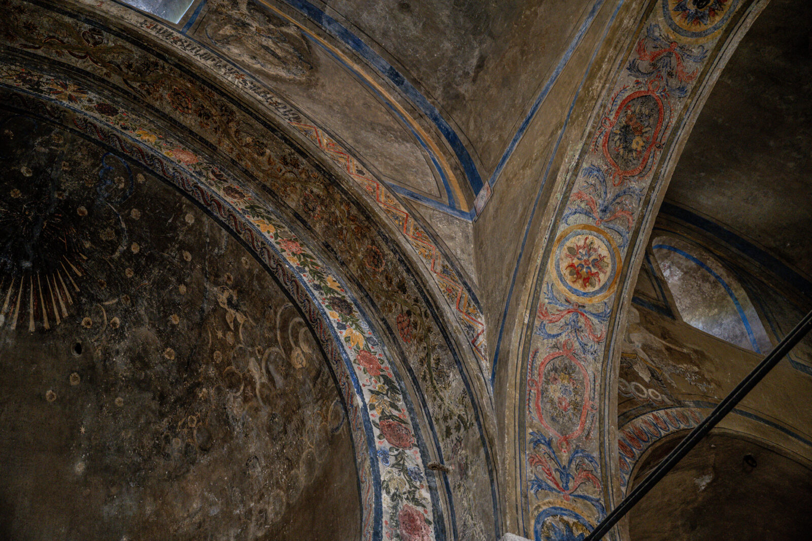 Frescoes inside the Cesmeli Church in Karaman, Turkey
