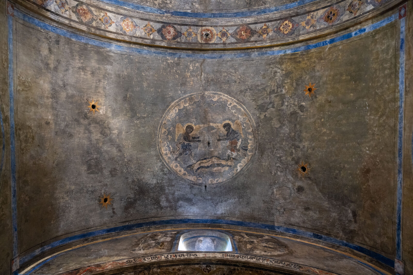 Frescoes inside the Cesmeli Church in Karaman, Turkey