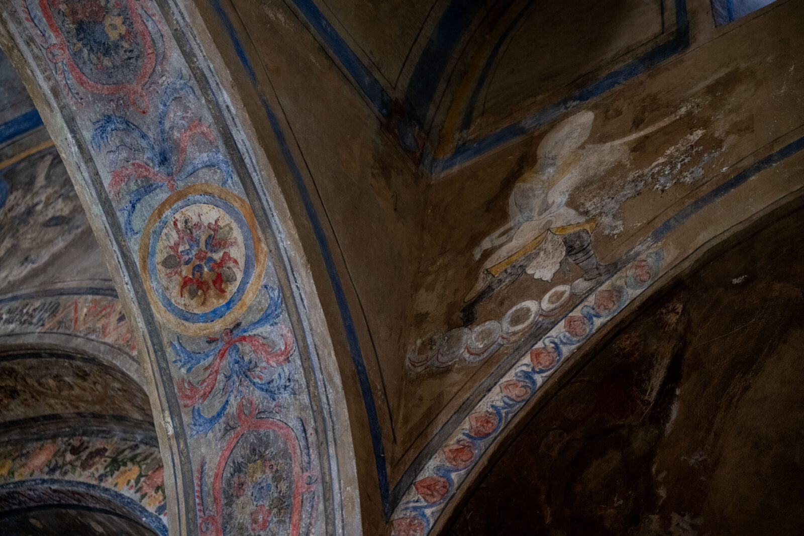 Frescoes inside the Cesmeli Church in Karaman, Turkey