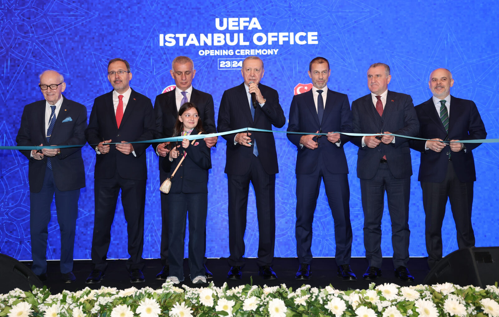 President Erdogan opens UEFA Istanbul Office