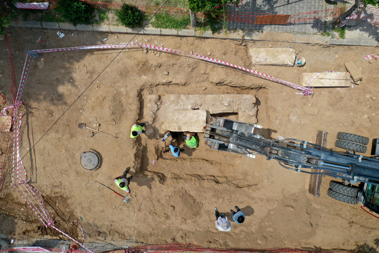 An aerial view of the 