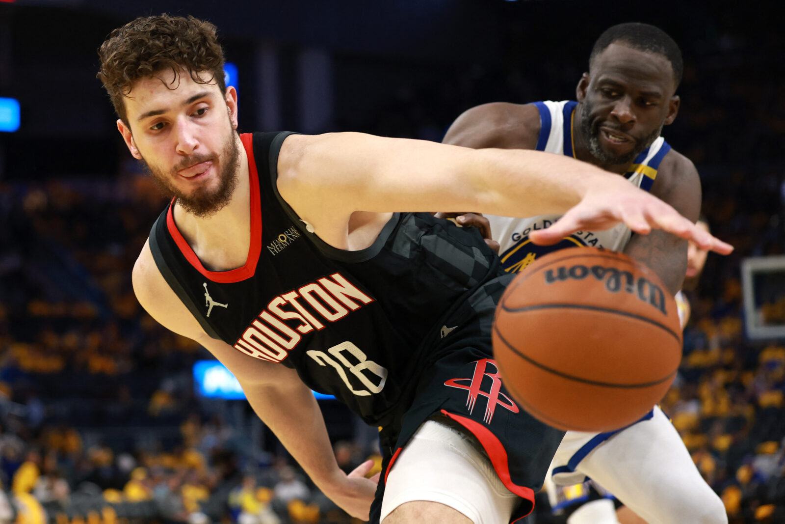 Alperen Sengun #28 of the Houston Rockets