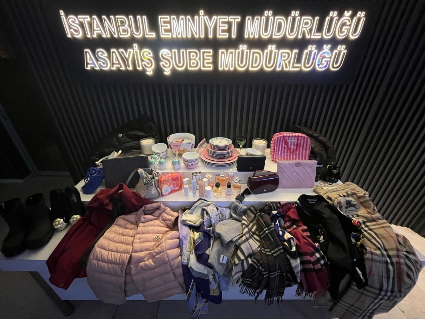 Items recovered by Turkish police from the theft at Mesude Evliyazade