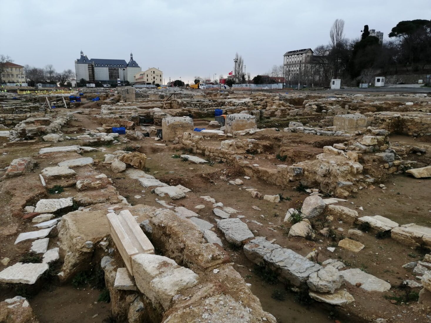 A view of archaeological site at Haydarpasa Train Station, Istanbul.