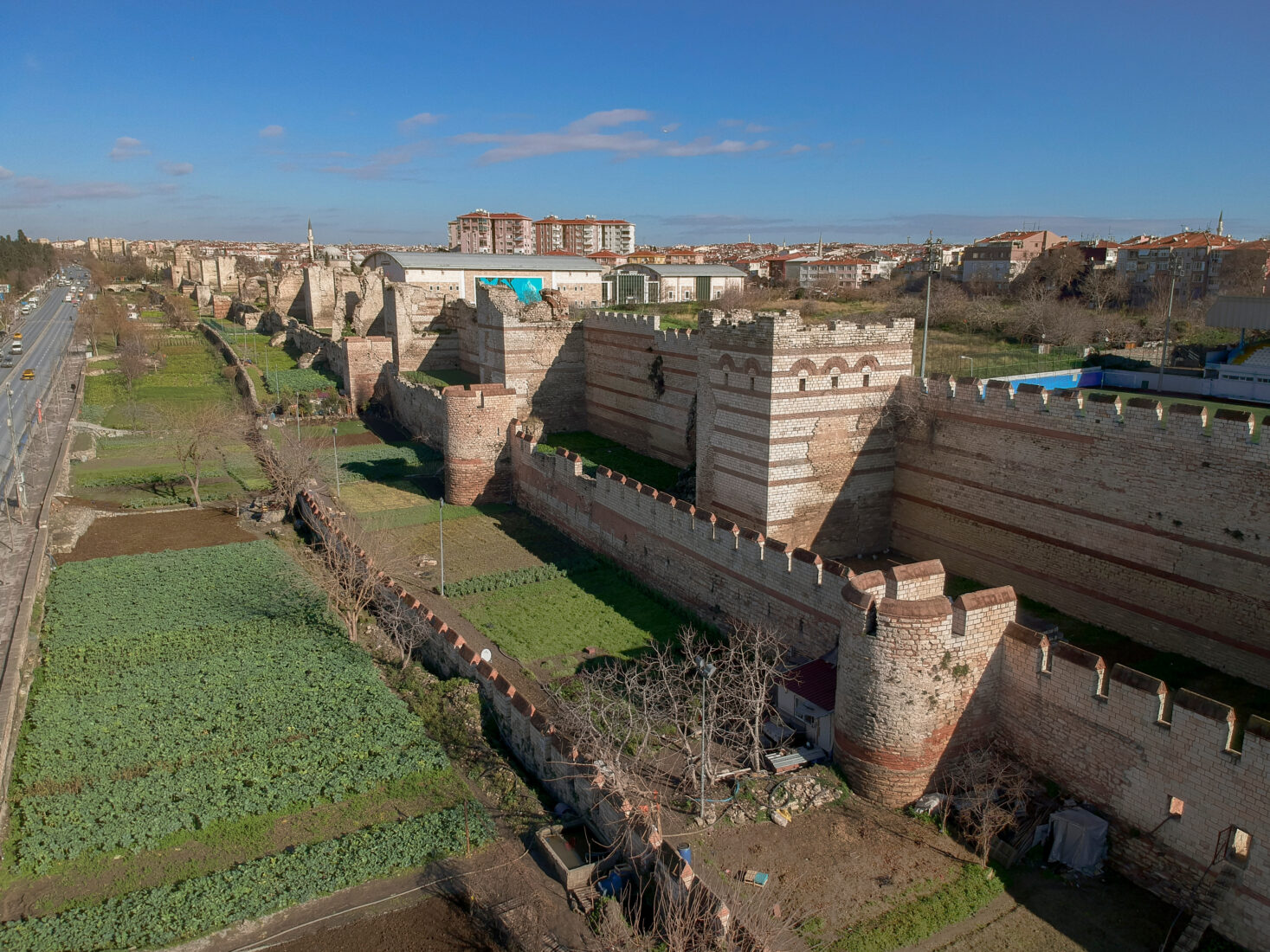Walls of Constantinople in Istanbul Turkey