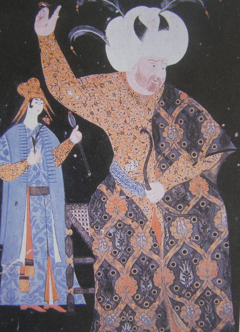 Portrait of Sultan Selim II (1512-1520) at archery pratice