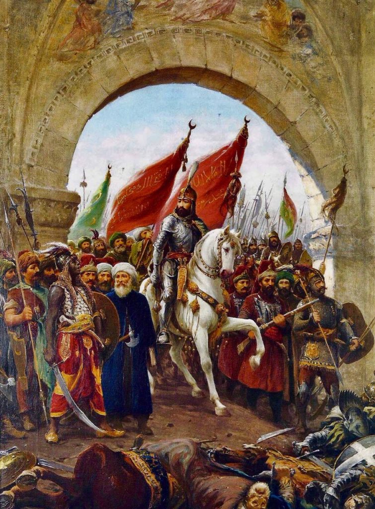 Sultan Mehmed II at the gates of Constantinople (Istanbul)
painted