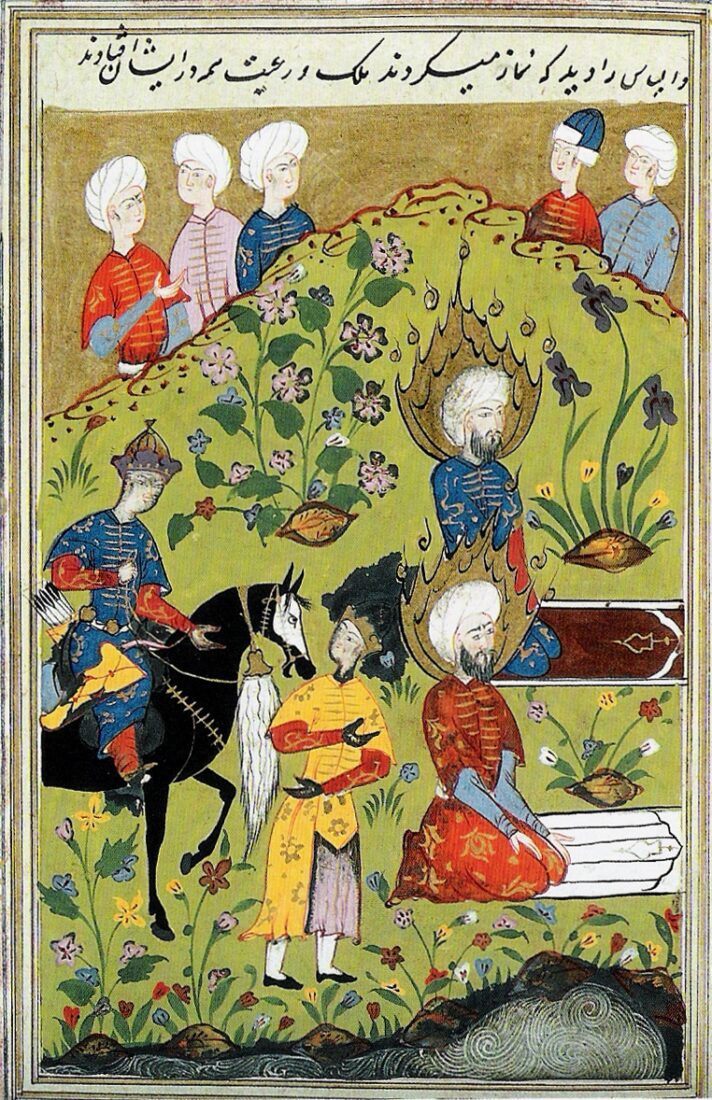 A depiction of Elijah and Khidr praying together - hidirellez