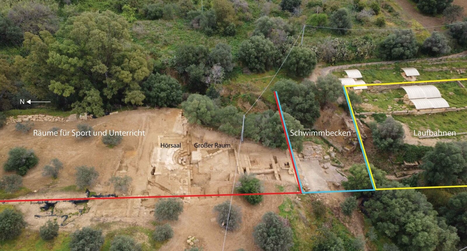Aerial view of the gymnasium