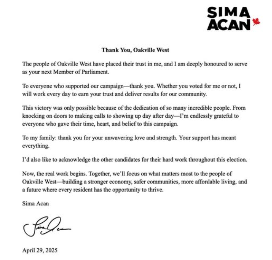 Sima Acan becomes first Canadian MP of Turkish descent